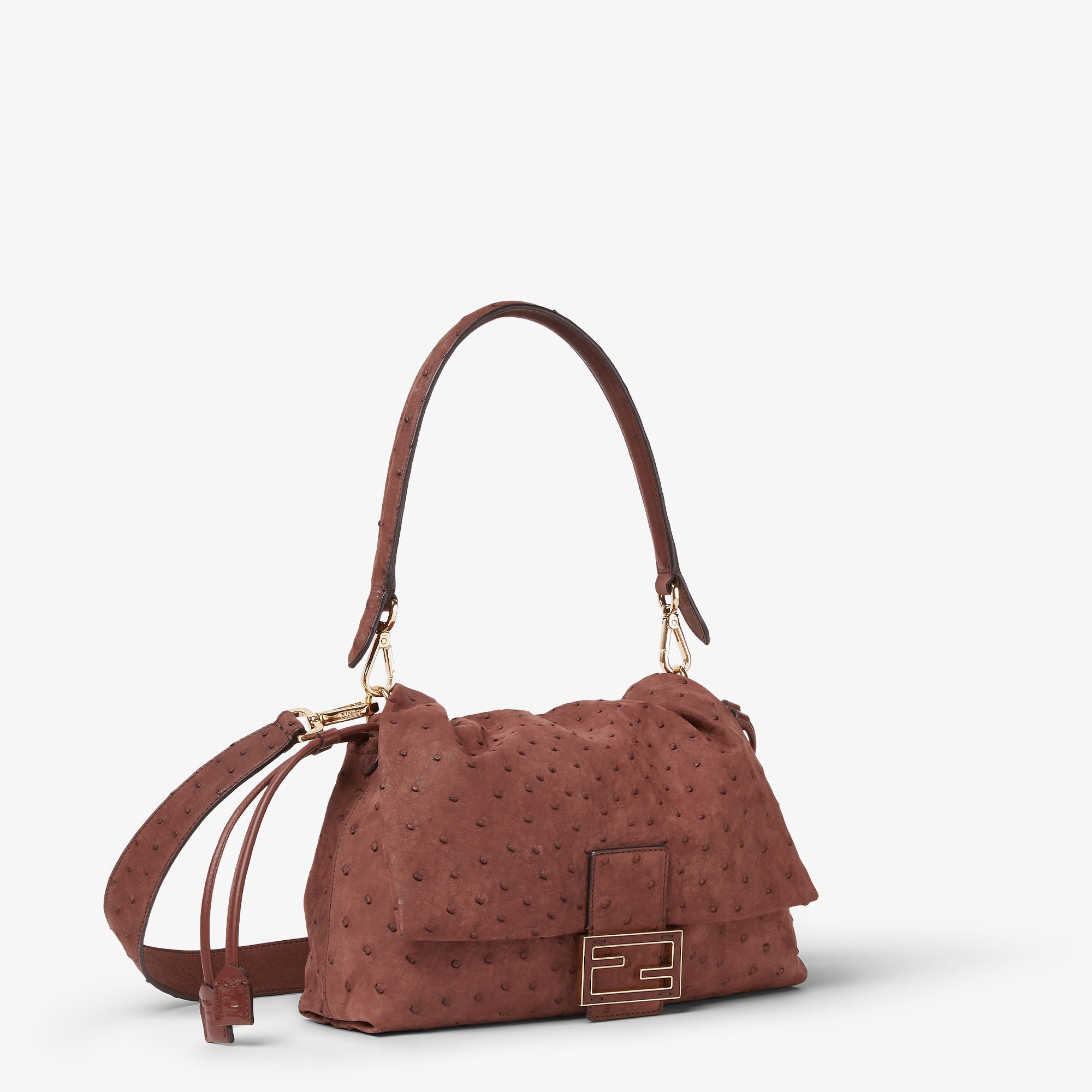Mamma Baguette Medium Precious skin Brown | Fendi