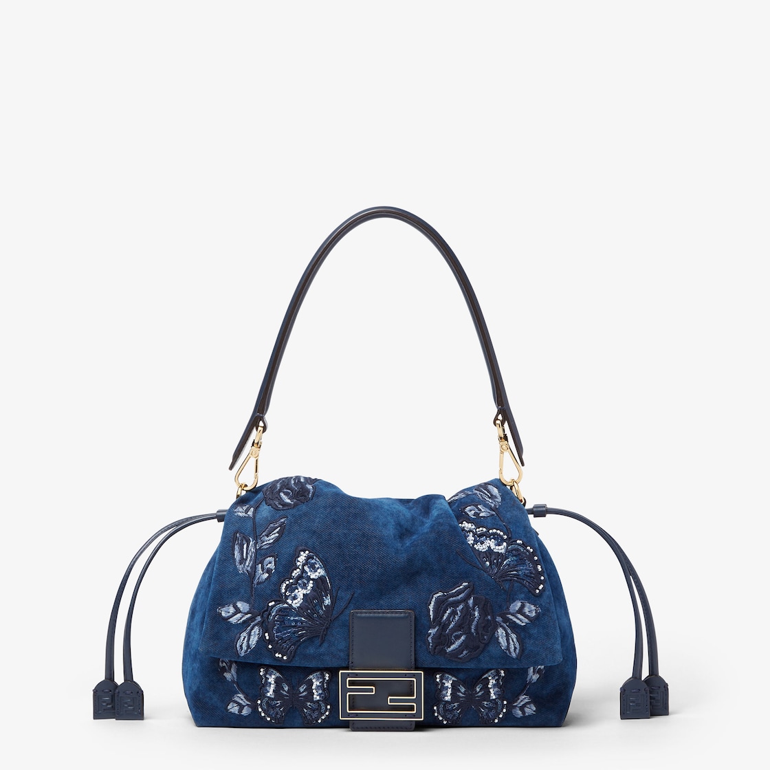Mamma Baguette Medium - Blue | FENDI US