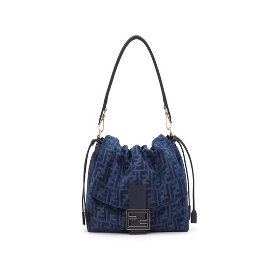 Fendi Mamma Baguette Medium In Blue