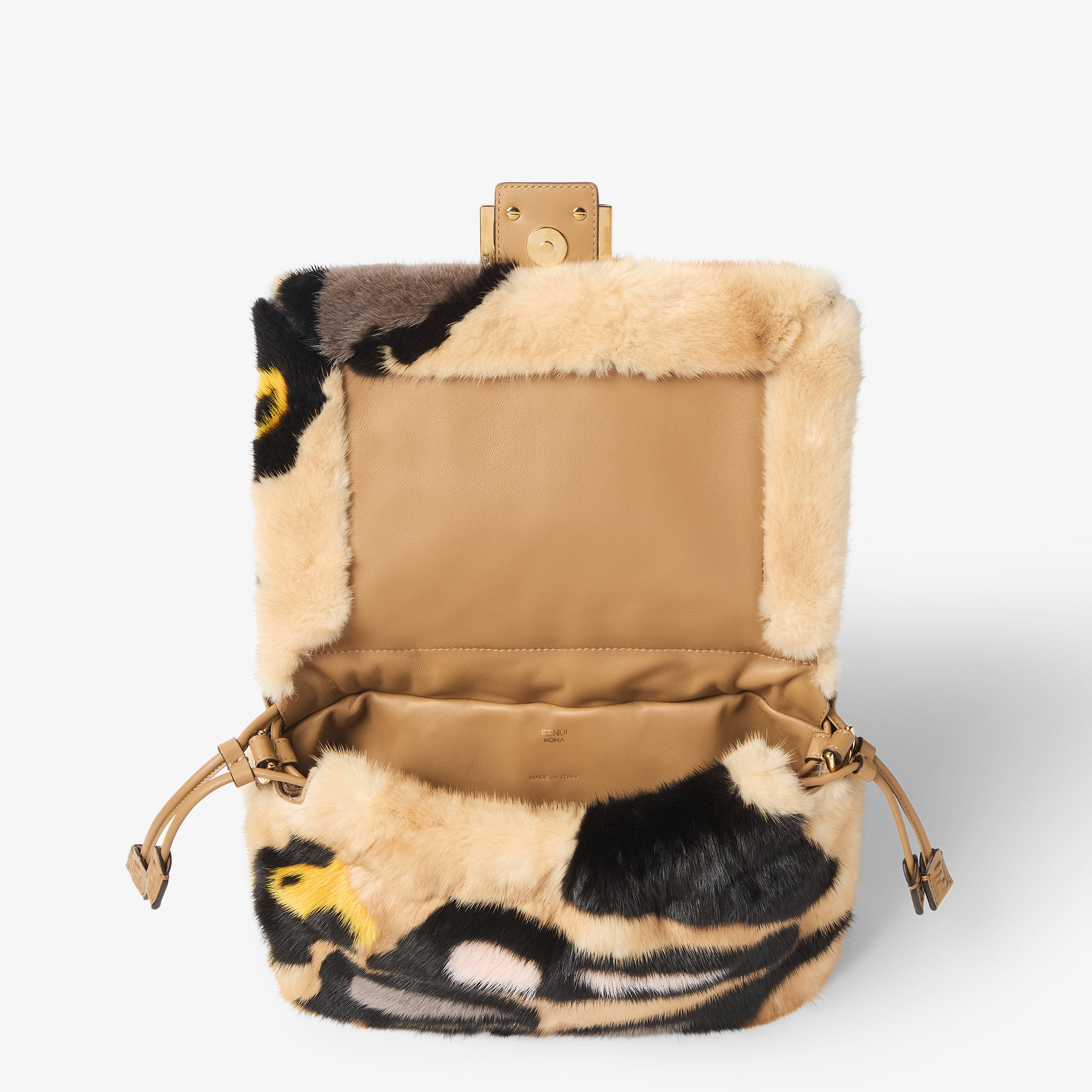 Mamma Baguette Medium Fur Multicolour | Fendi