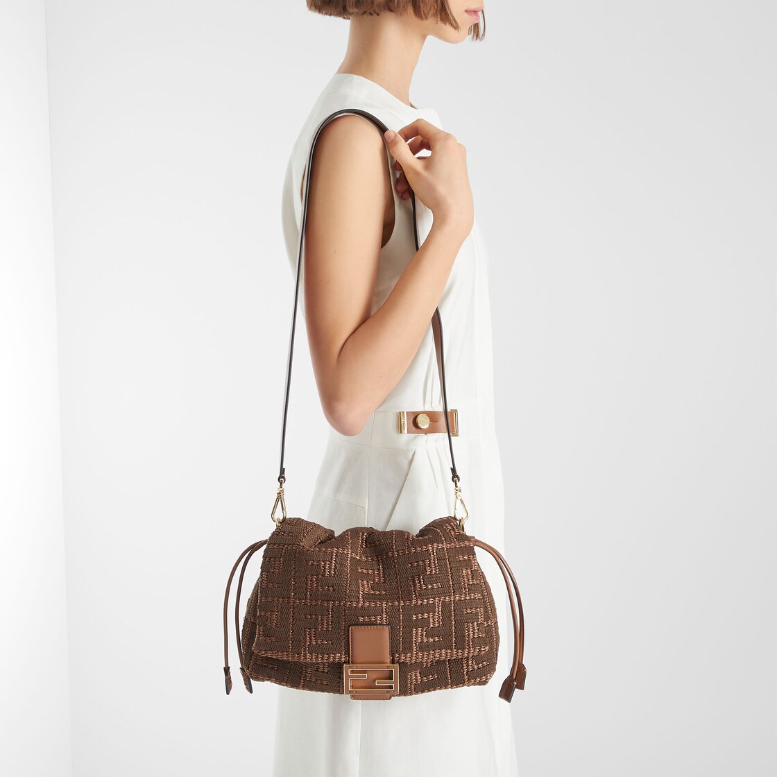 Mamma Baguette Medium Raffia-effect material Brown - Image 8/8