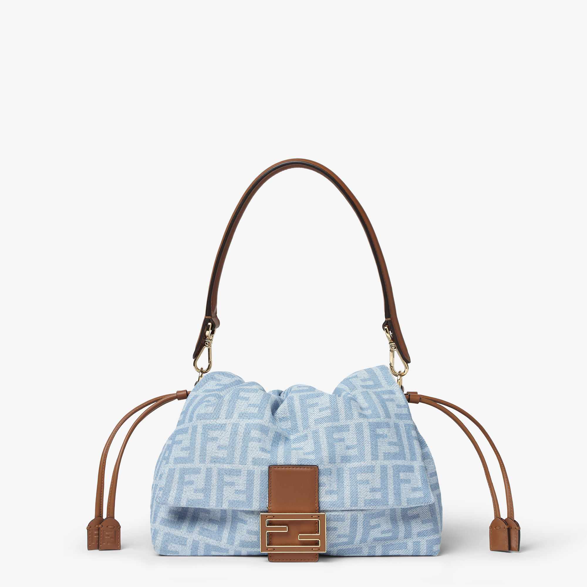 Mamma Baguette Medium - Light blue | FENDI US