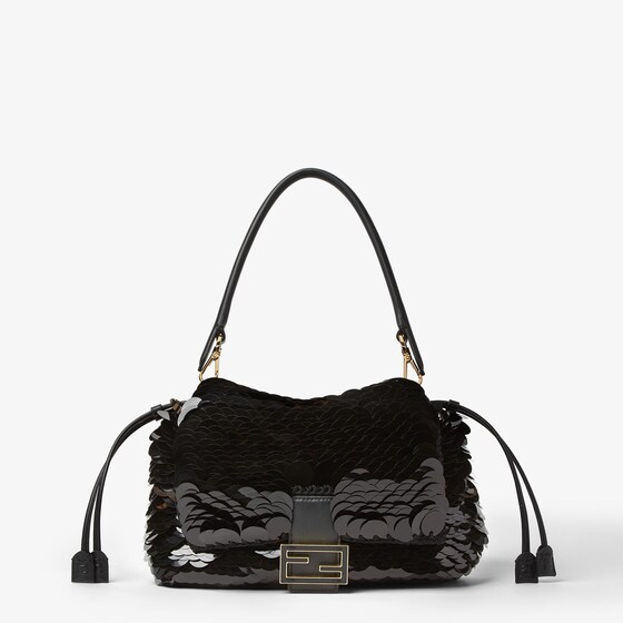 Fendi Mamma Baguette Medium In Black