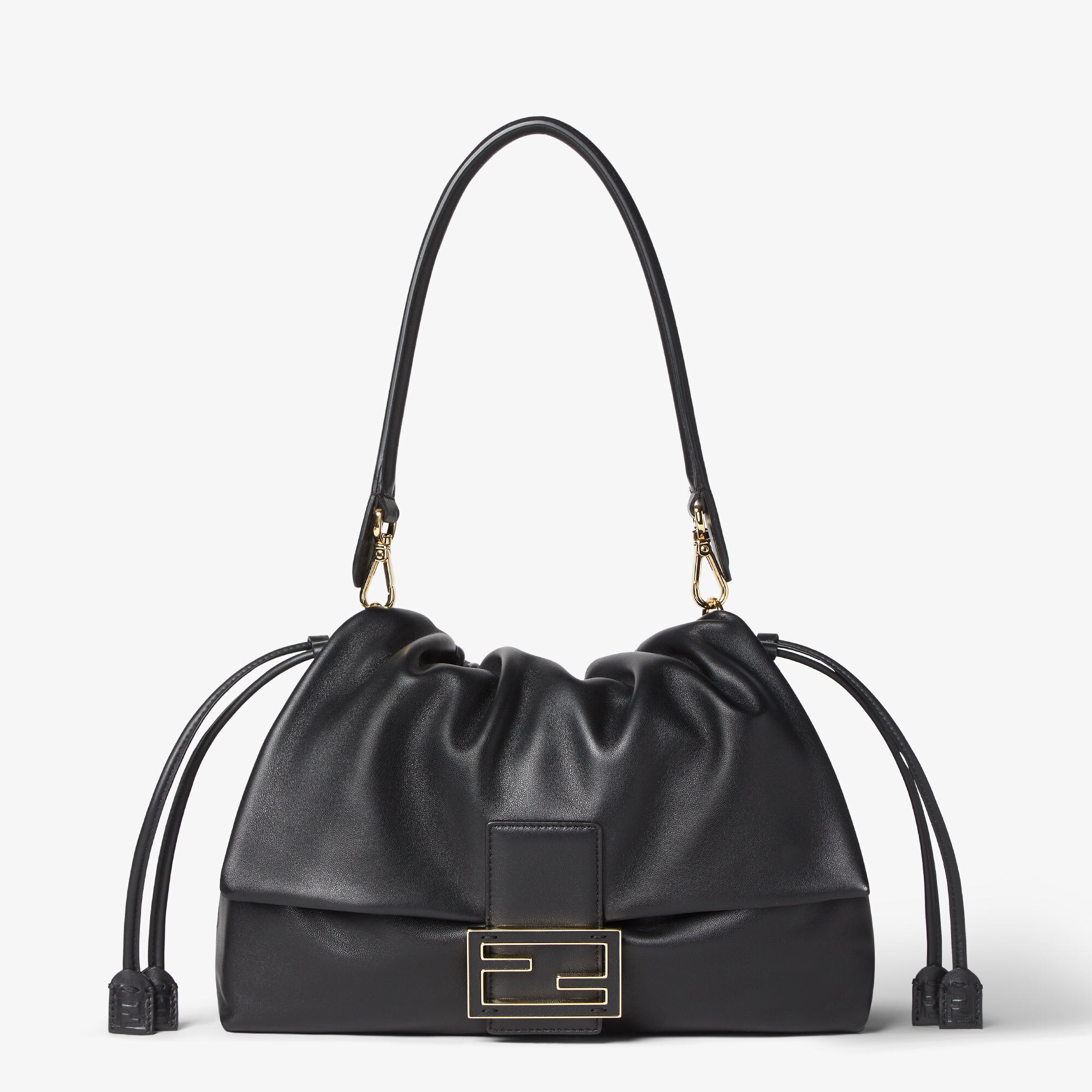 VIP【FENDI】Mamma Baguette ラージ ナッパレザー バッグ★Black FENDI Mamma Baguette Shoulder Bag | Black | FARFETCH