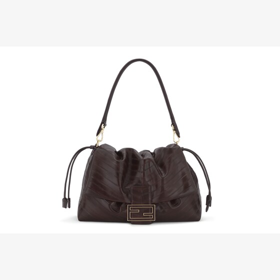 Fendi Mamma Baguette Large In Brown