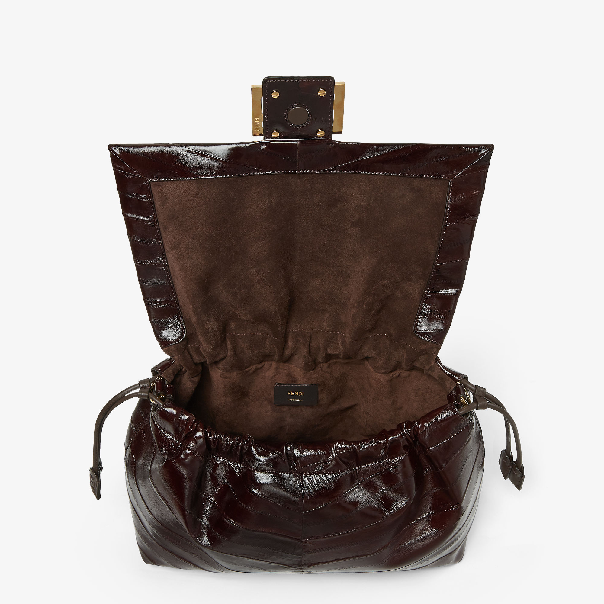 Mamma Baguette Large - Brown | FENDI US display picture 1