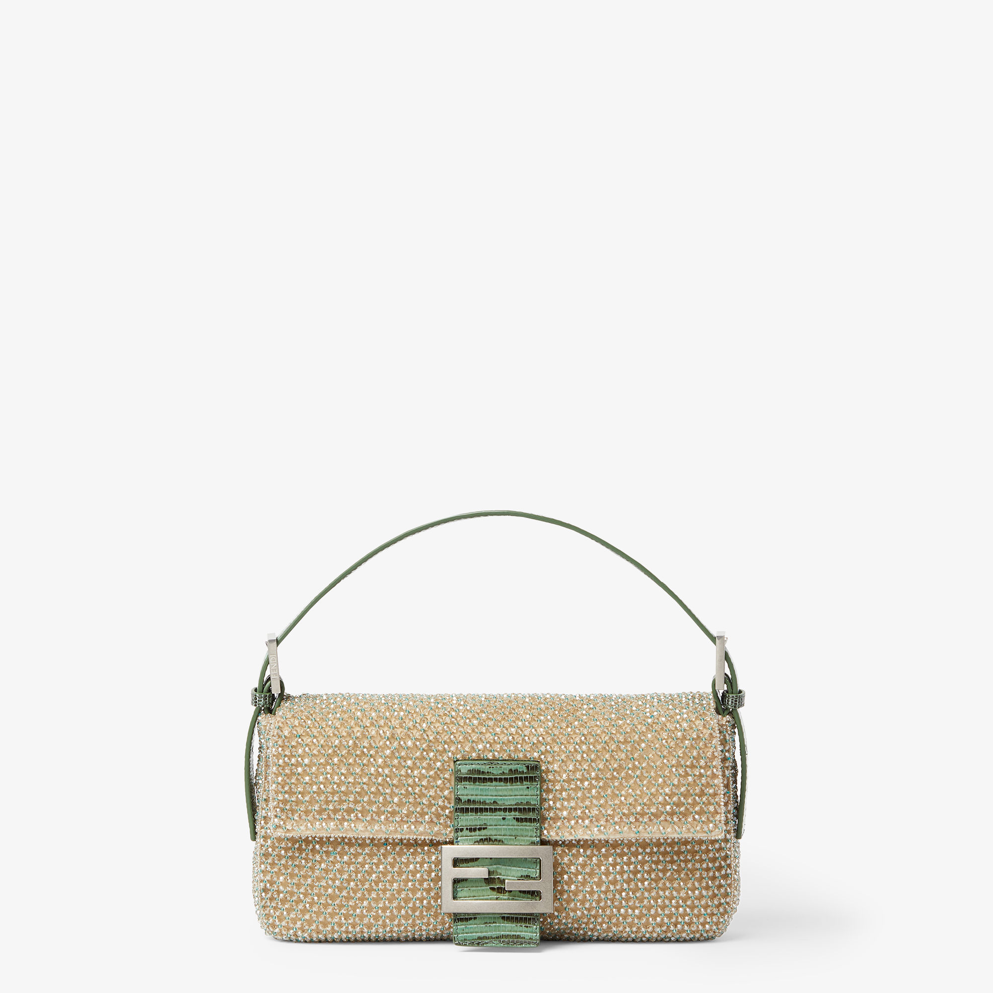 Baguette 26424 two-tone beaded mesh bag
