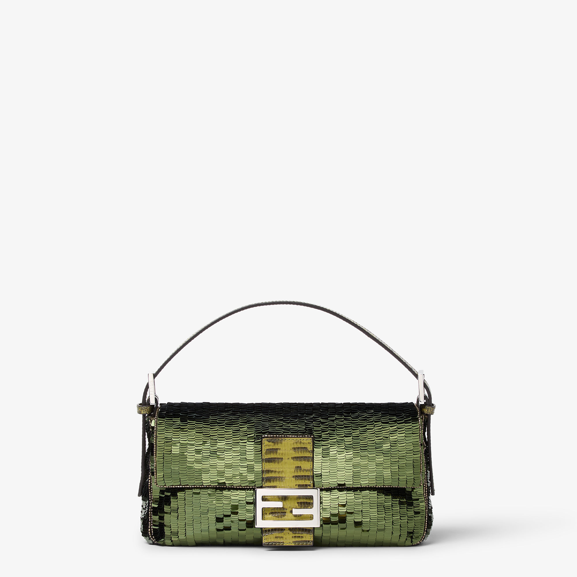 Baguette 26424 Khaki green sequin bag