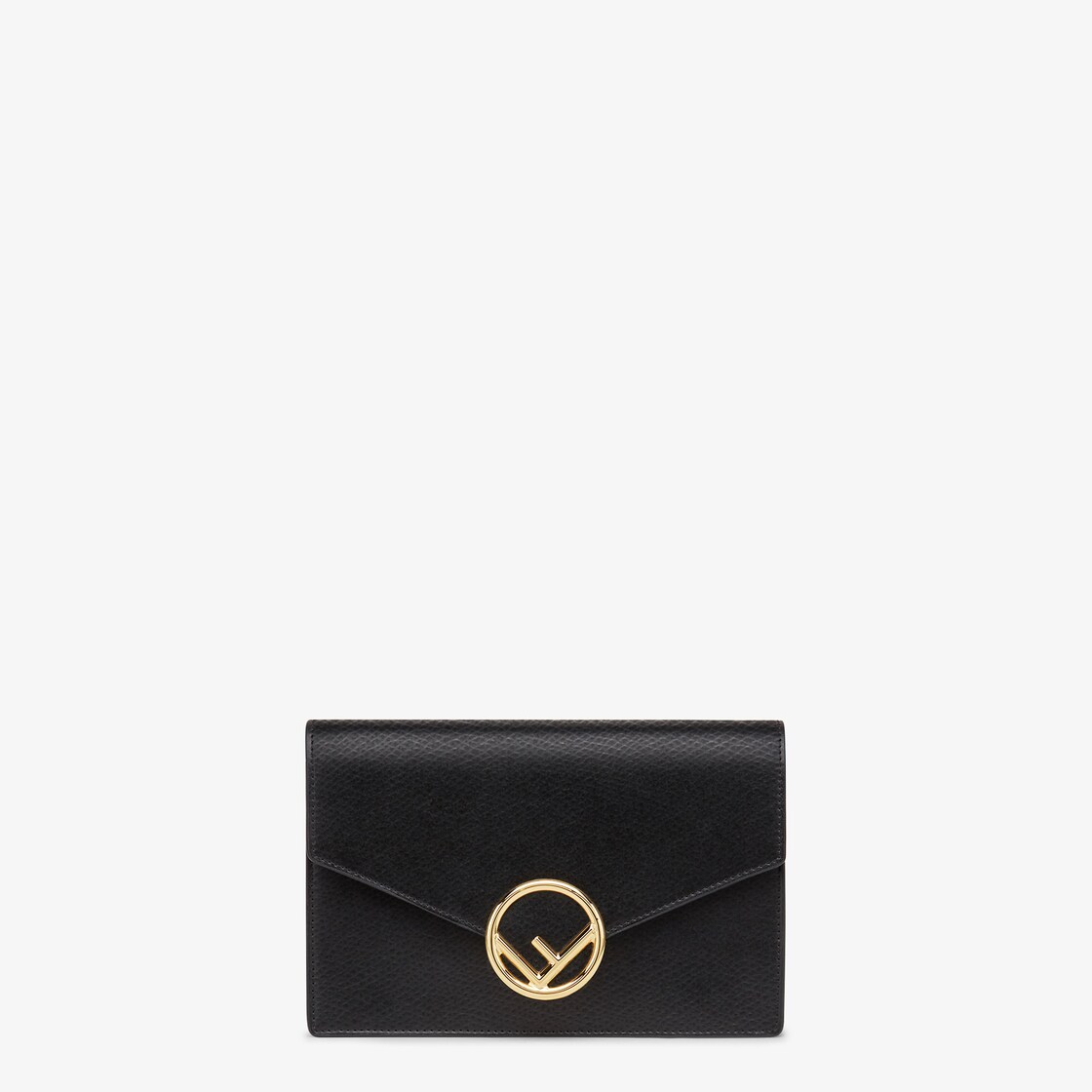 Wallet On Chain - Black leather mini bag