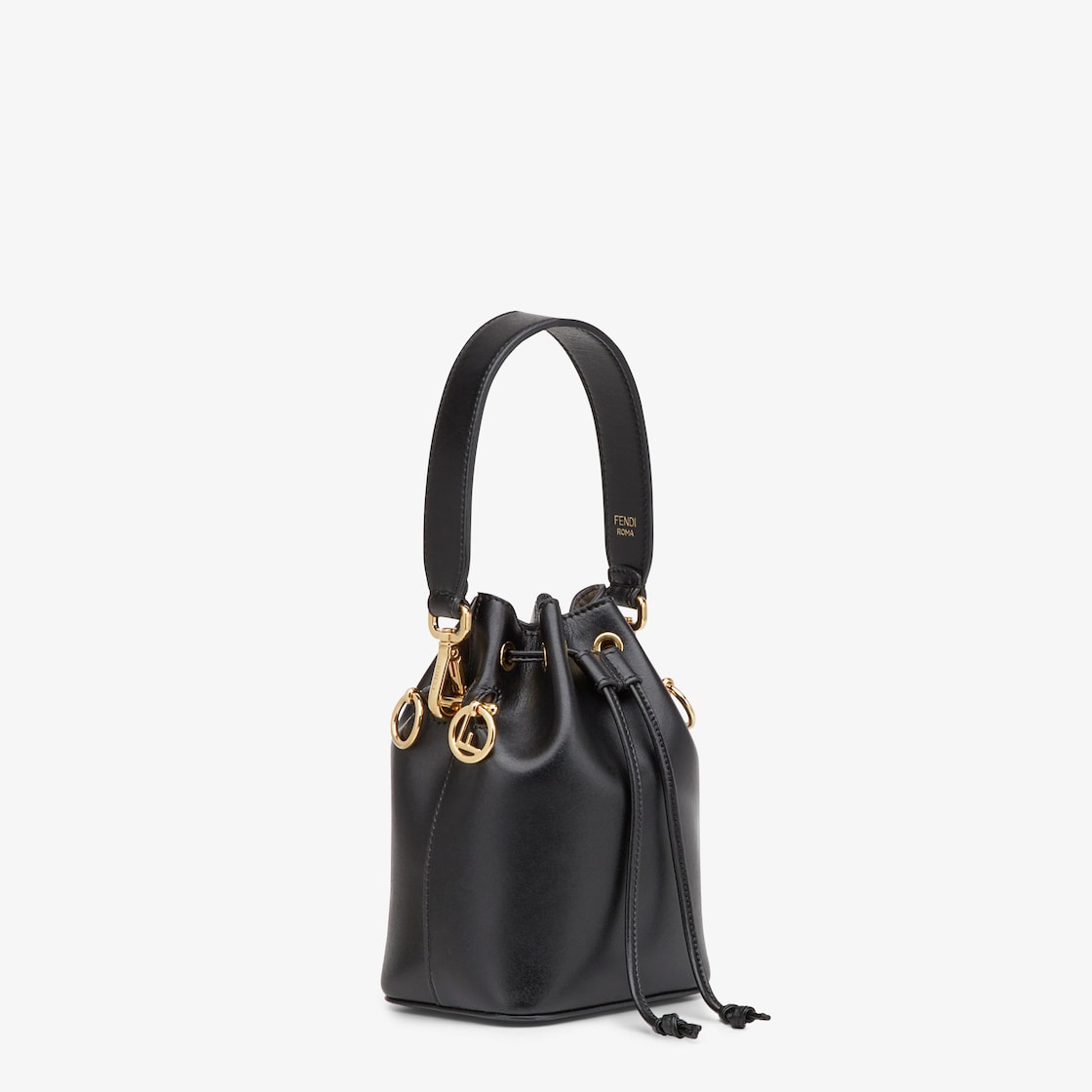 black Mon Tresor mini leather bag, FENDI