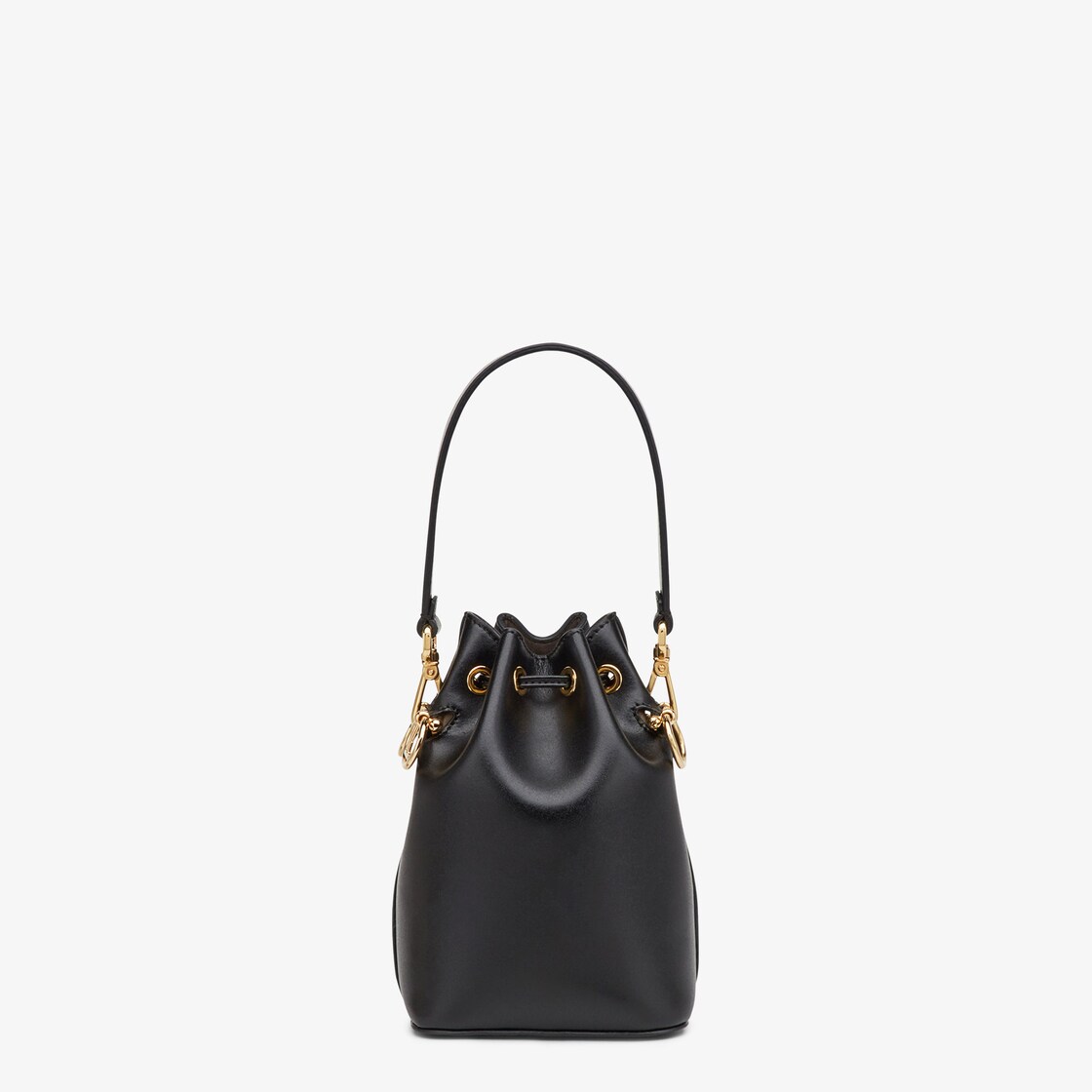 Fendi Black Leather Studded Bow Mon Tresor Bucket Bag - Handbag | Pre-owned & Certified | used Second Hand | Unisex