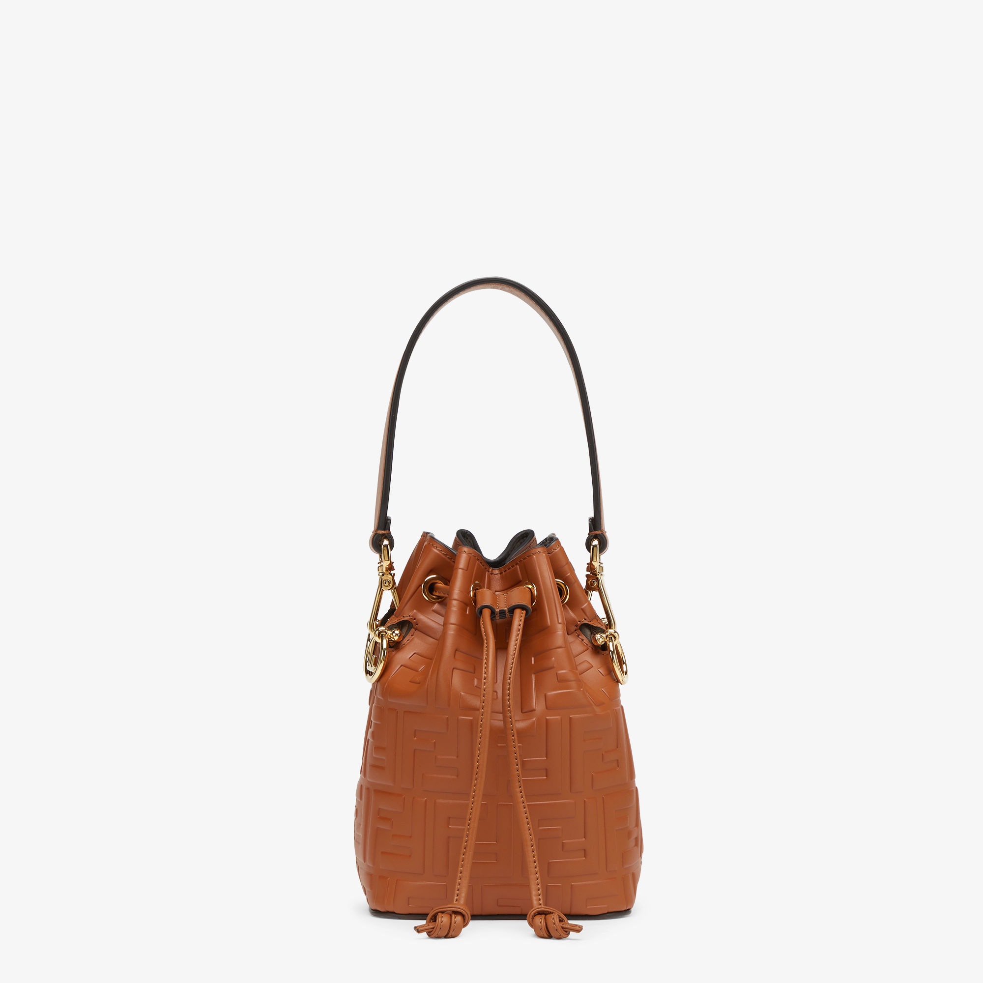 fendi mon tresor mini bucket bag brown