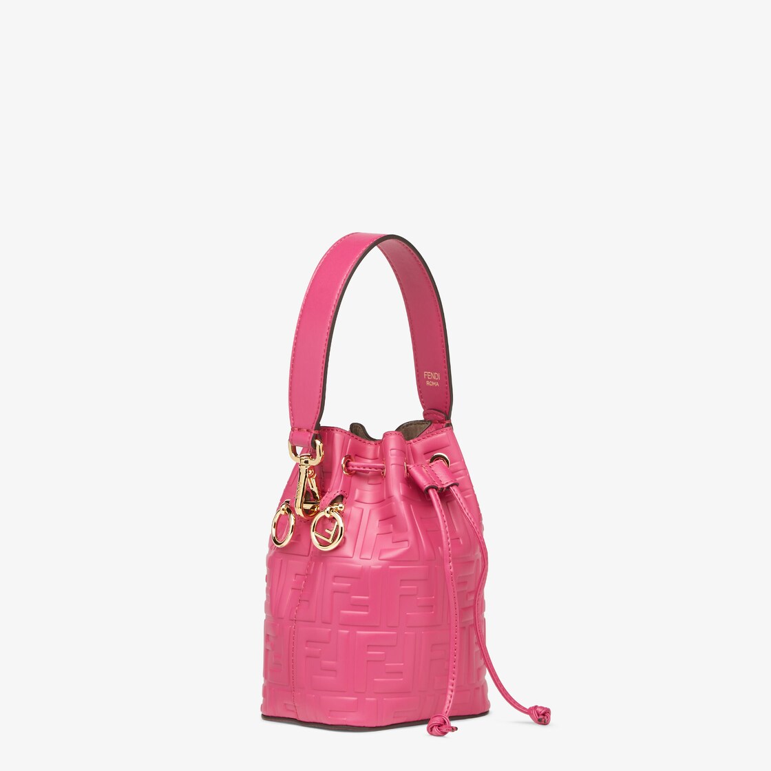 Red fendi bucket discount bag