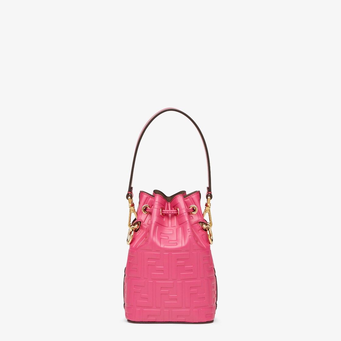 Mon Tresor - Fuchsia leather mini-bag with FF motif | Fendi