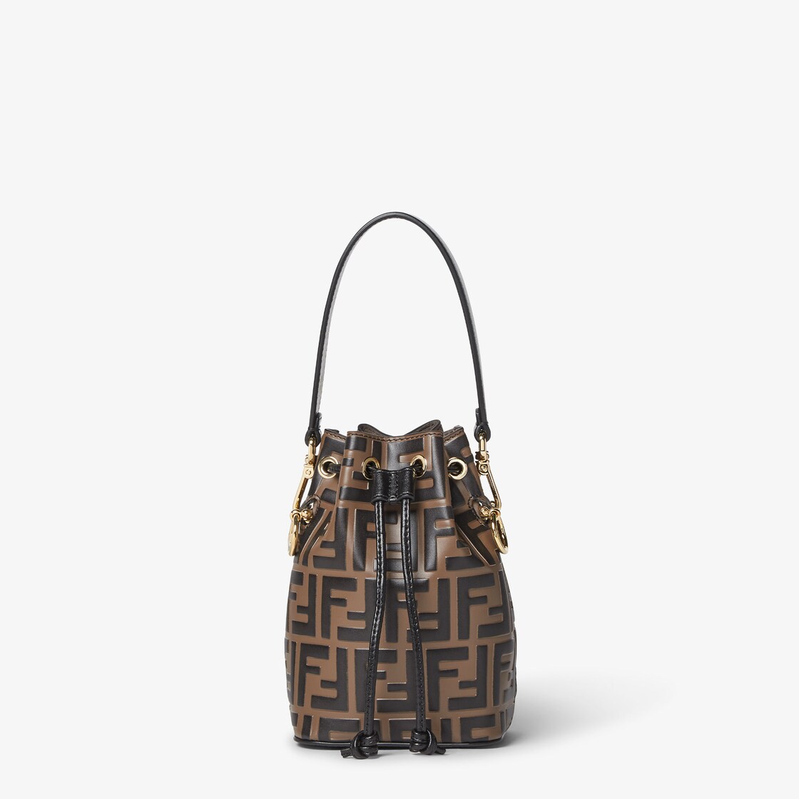 Fendi Mon Tresor Logo Canvas Bucket Bag