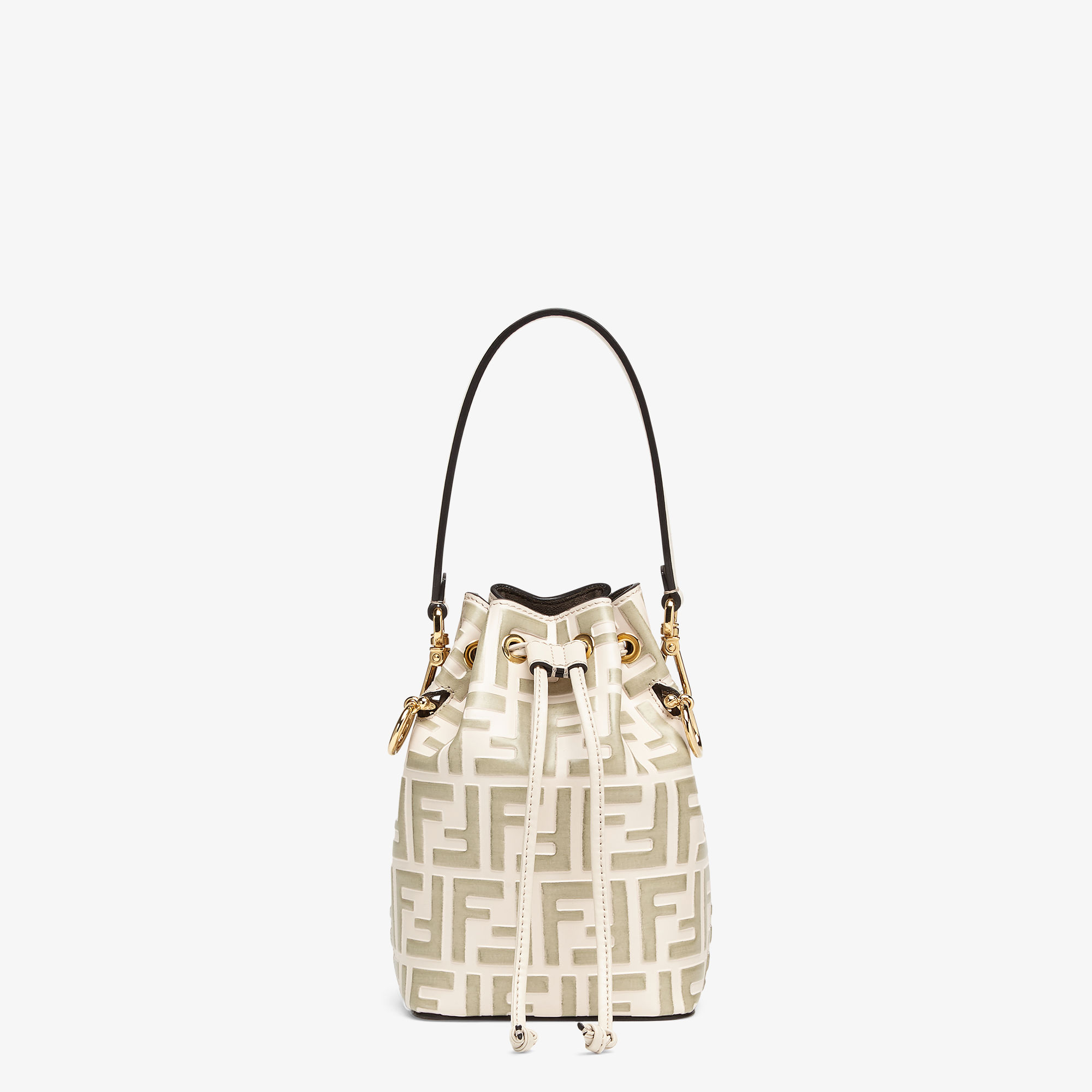 fendi mon tresor mini leather bucket bag