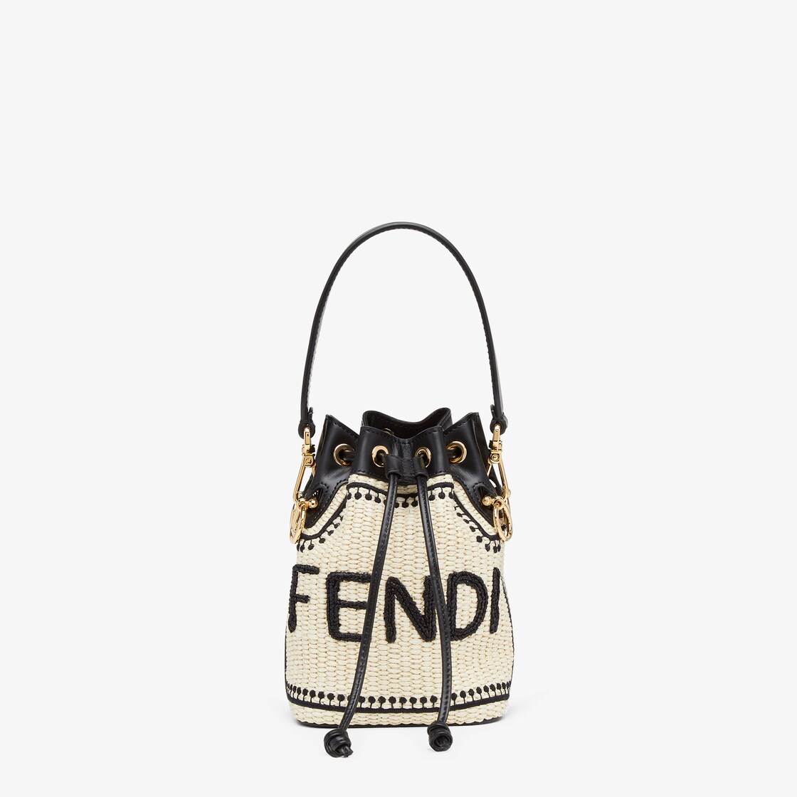 Women's Straw 'mon Tresor' Mini Bucket Bag by Fendi