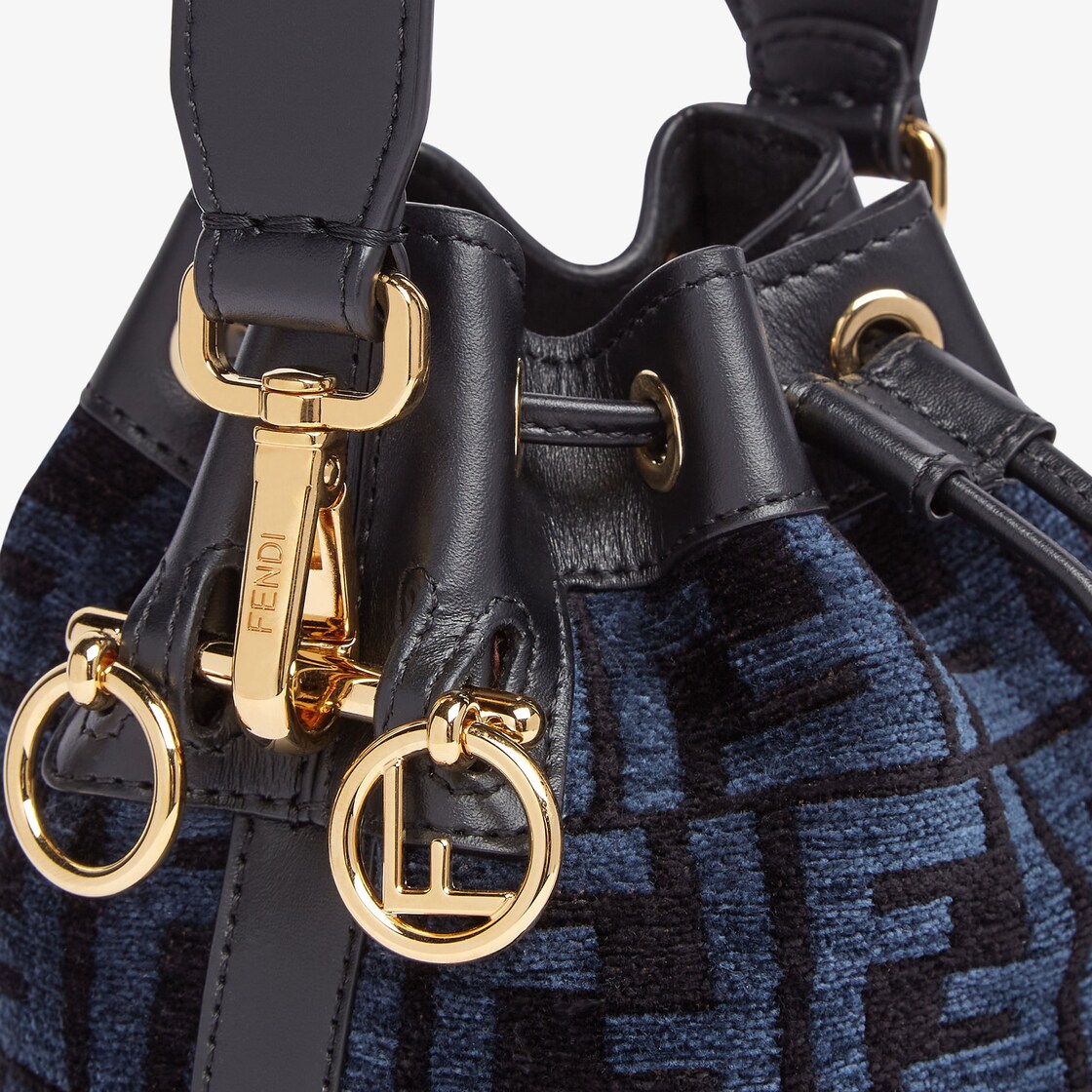 Fendi Mon tresor - Bucket bag for Woman - Blue - 8BS010AP4N-F1LB6