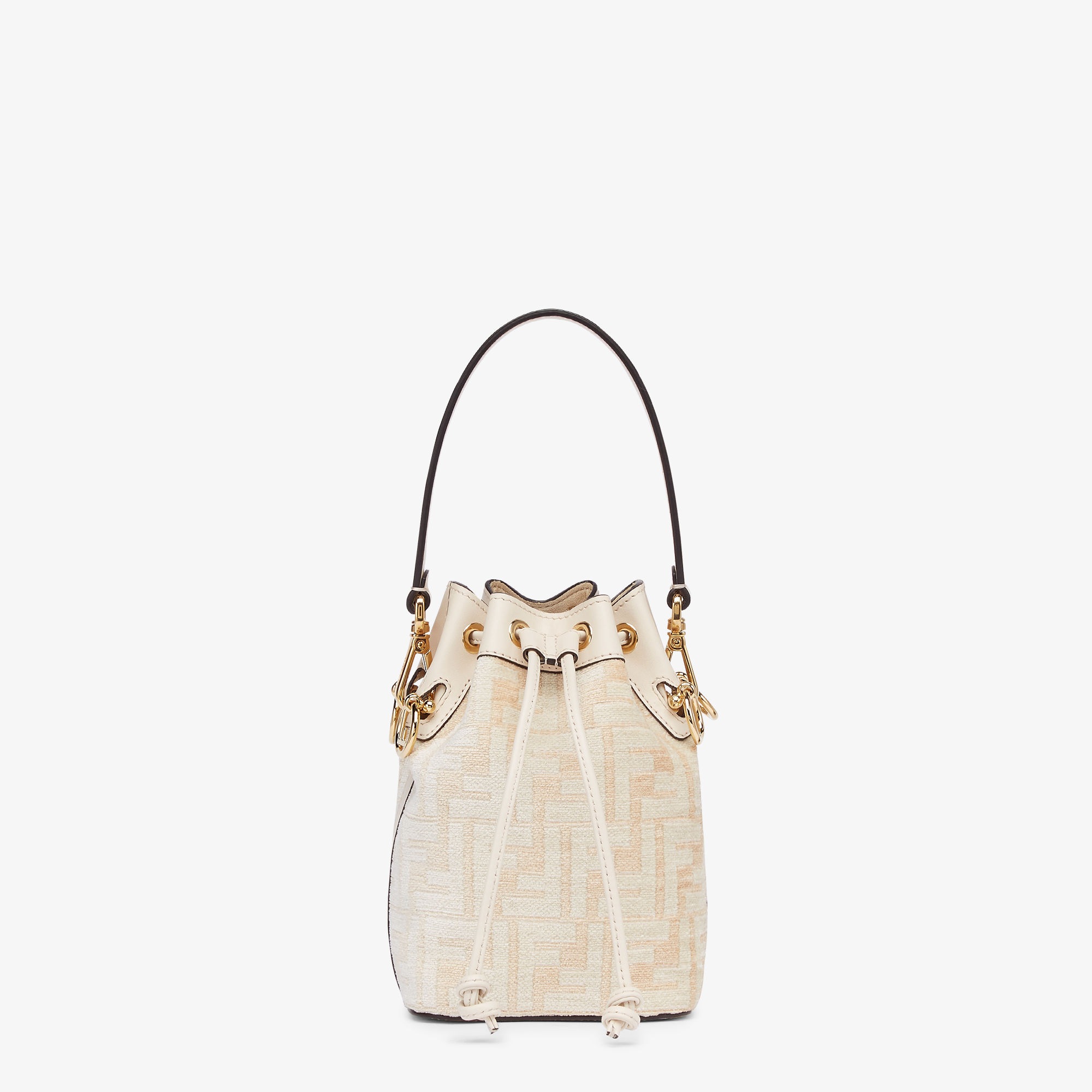 Mon Tresor - White tapestry fabric mini-bag