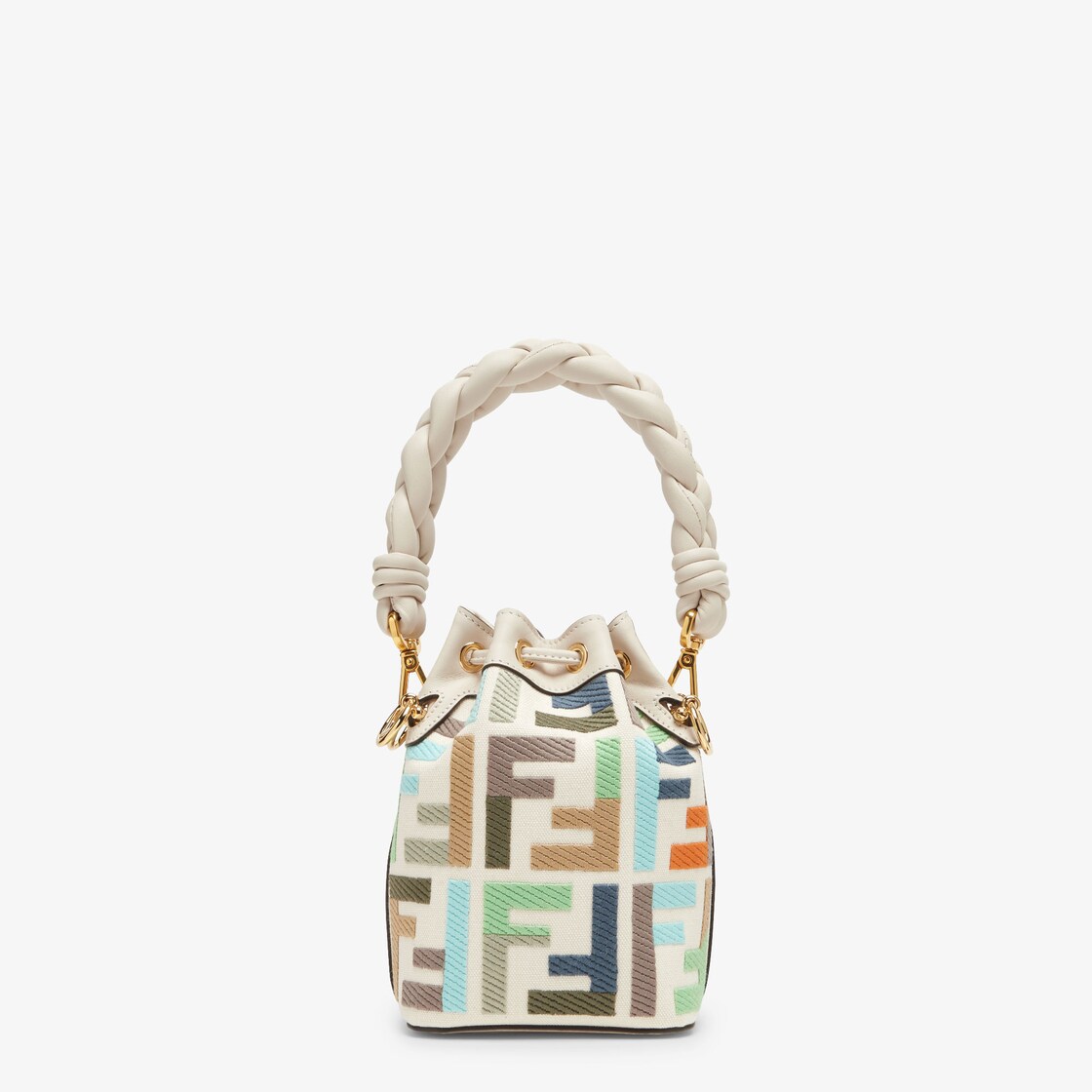 Fendi Women Mon Tresor Multicolor FF Canvas Mini-Bag