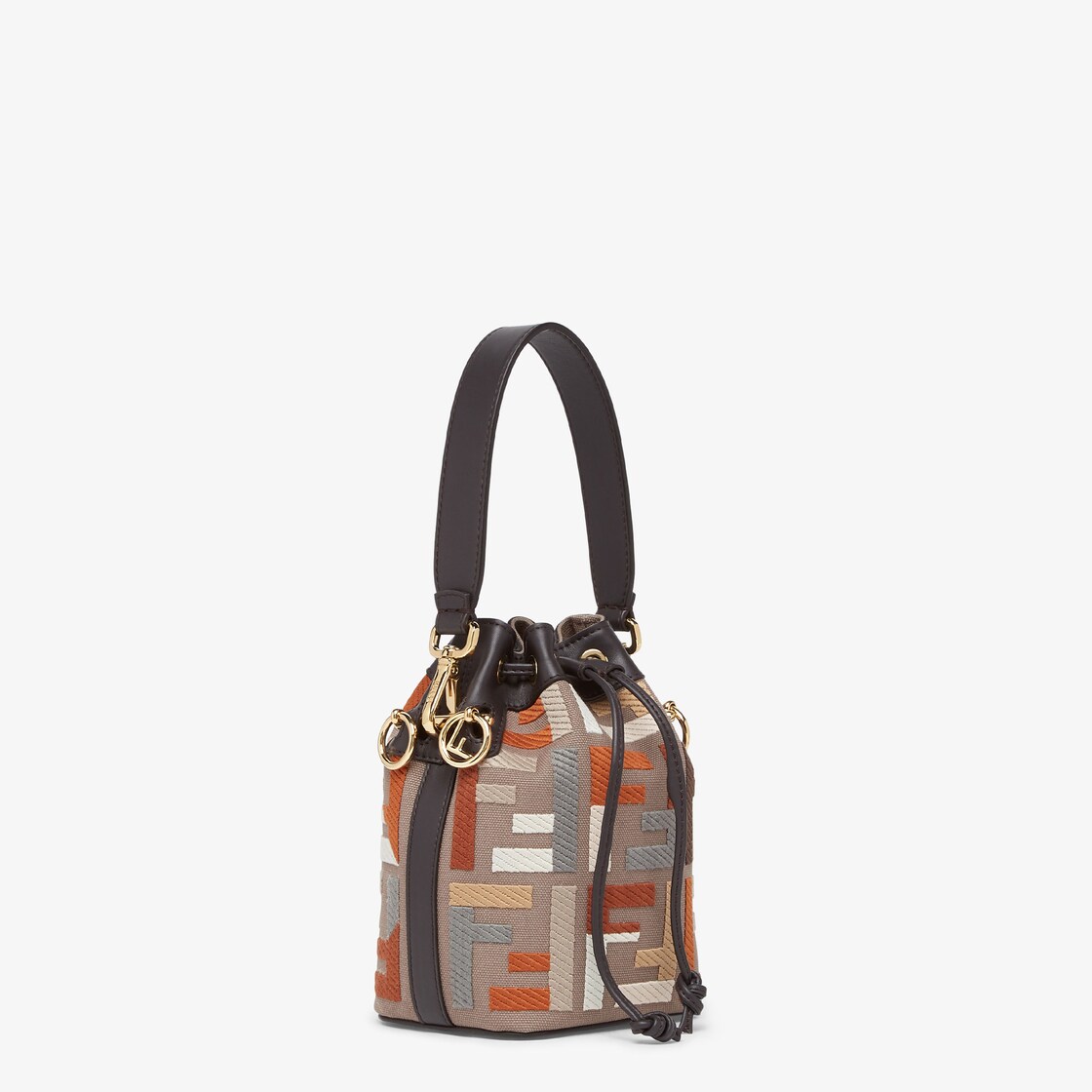 Fendi Mon Tresor Mini Bag Canvas Multicolor, Bucket Bag