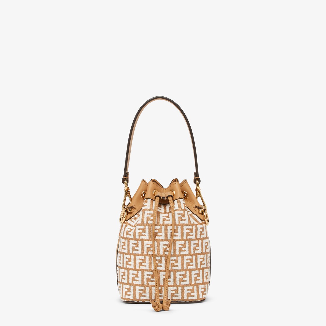 Fendi Mon Tresor Mini Bucket Bag In White