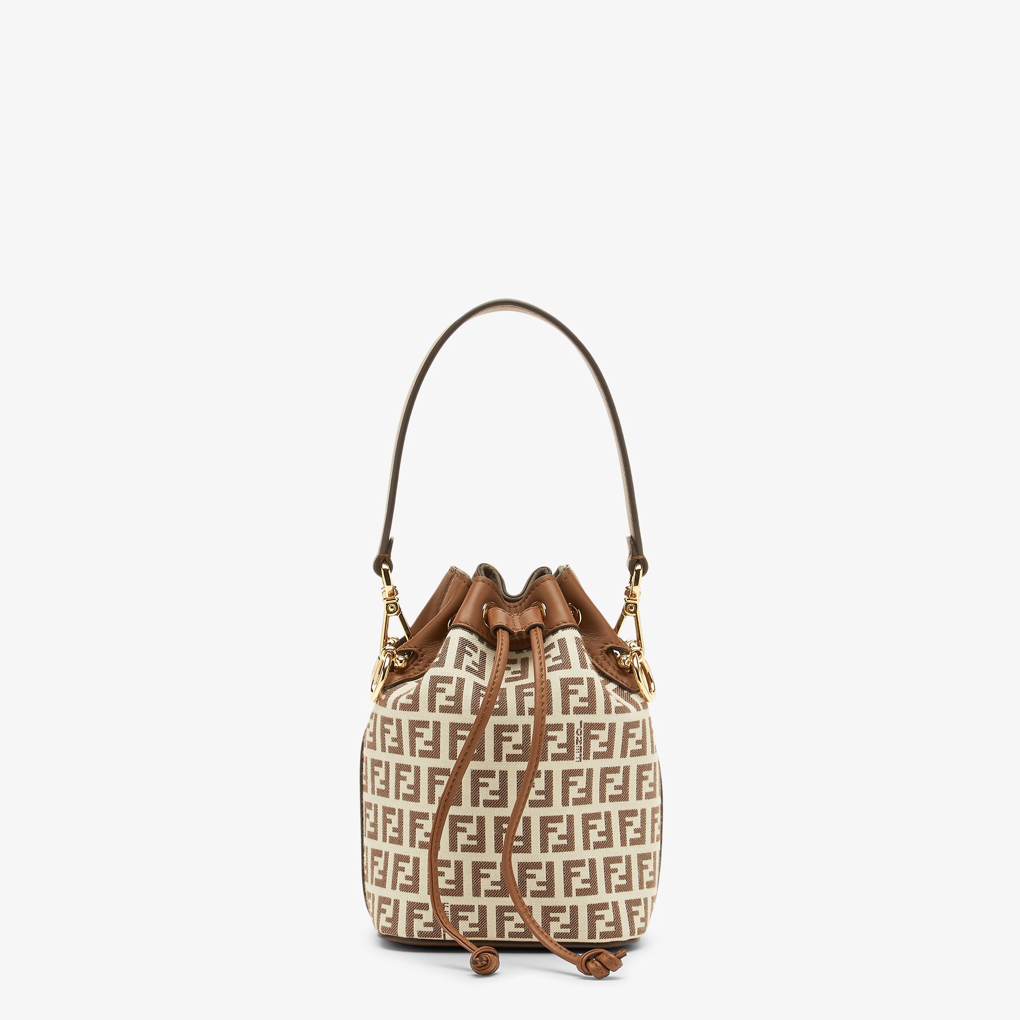 fendi mon tresor mini bucket bag brown