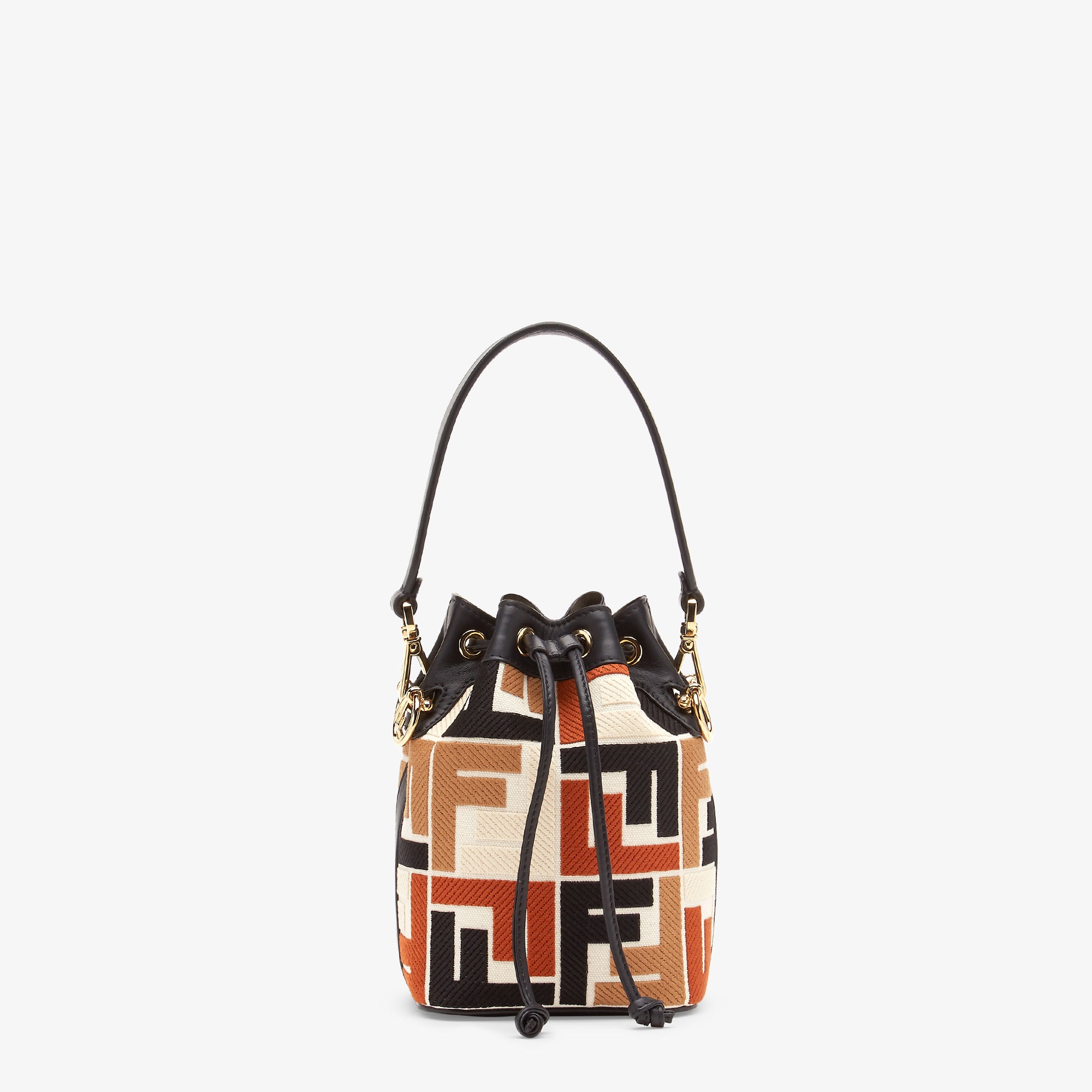fendi mon tresor mini bucket bag brown