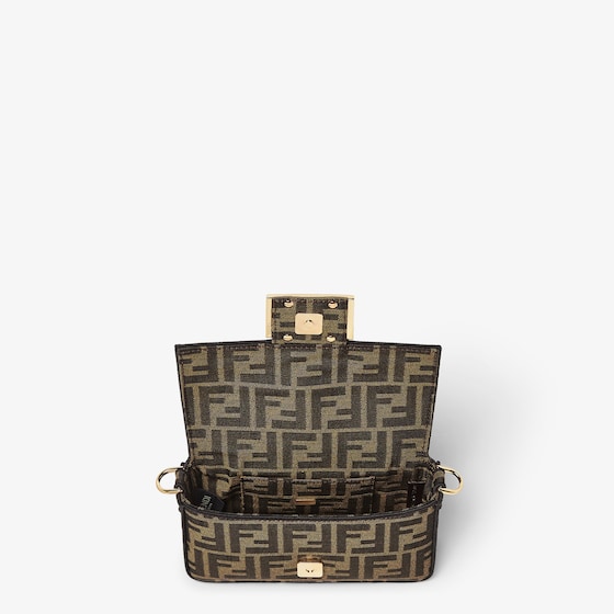 Fendi Iconic small Baguette® bag made of jacquard fabric with | Thumbnail 6