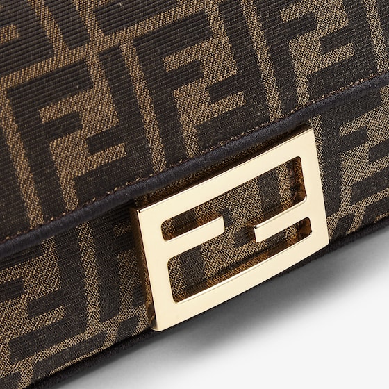 Fendi Iconic small Baguette® bag made of jacquard fabric with | Thumbnail 7