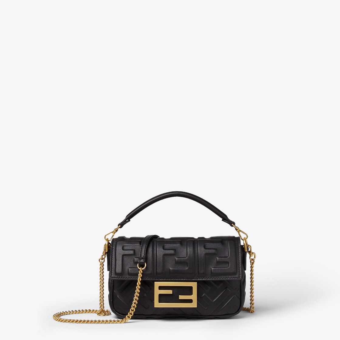 Baguette Mini - Black leather bag