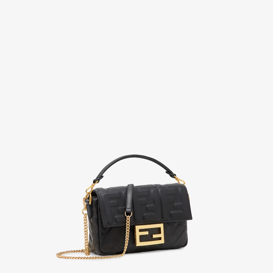 Baguette Mini - Black leather bag