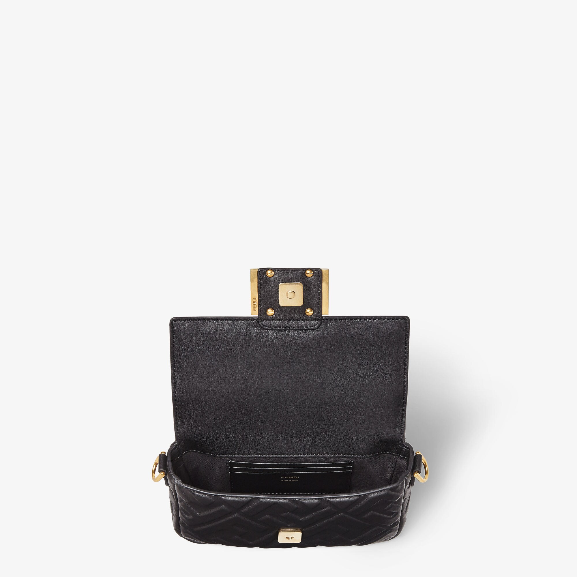 Fendi Fendiness Black Nylon Buckle Mini Backpack Crossbody
