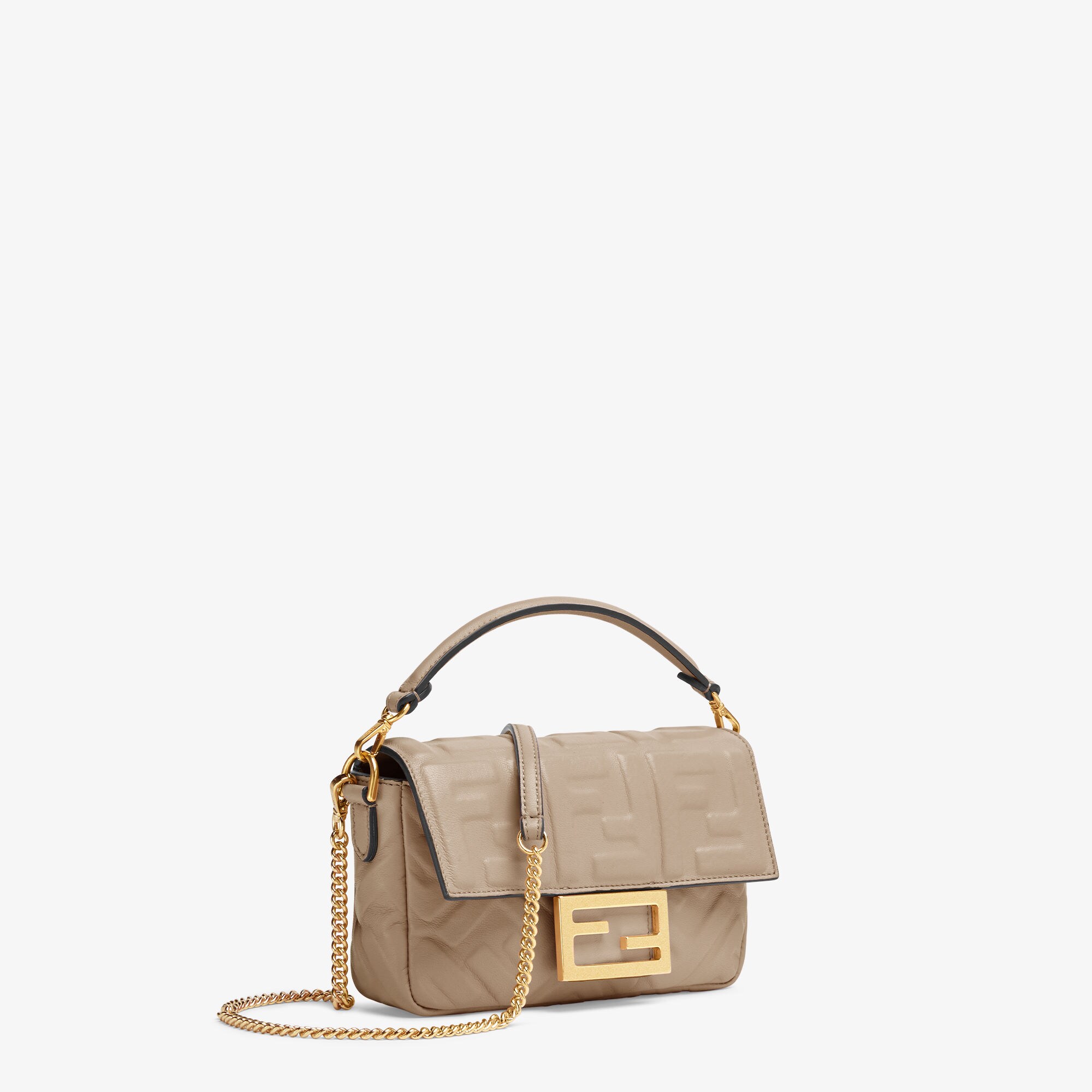 Baguette Mini Leather Gray | Fendi