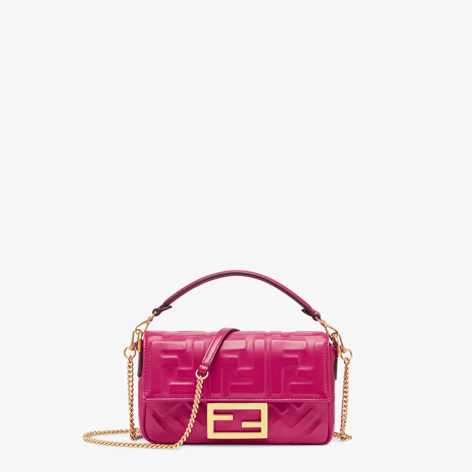 Baguette Mini Leder Rosa Fendi