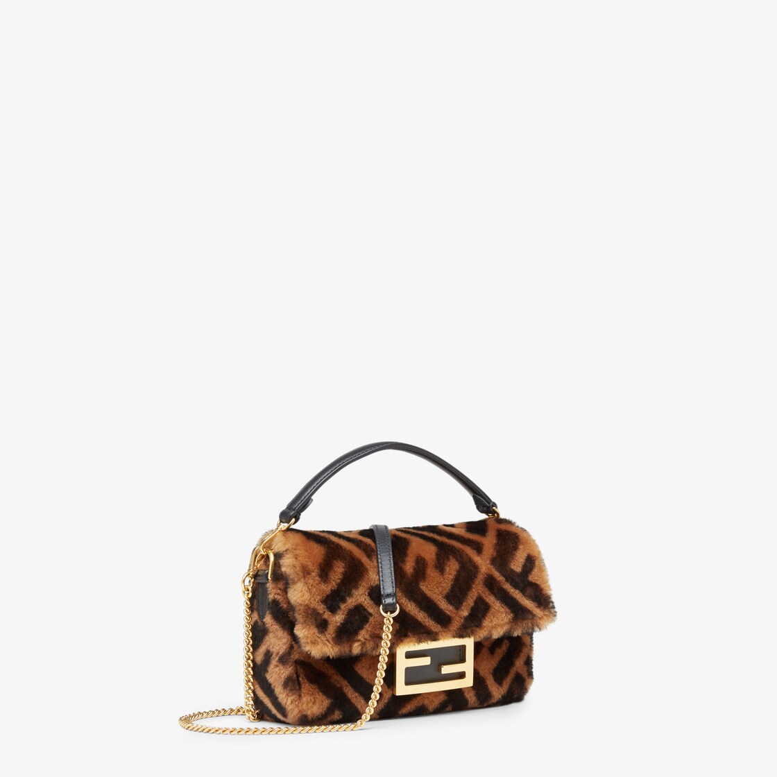 Fendi Lambskin Bi Color Baguette Mini Chain Bag (SHF-23605) – LuxeDH