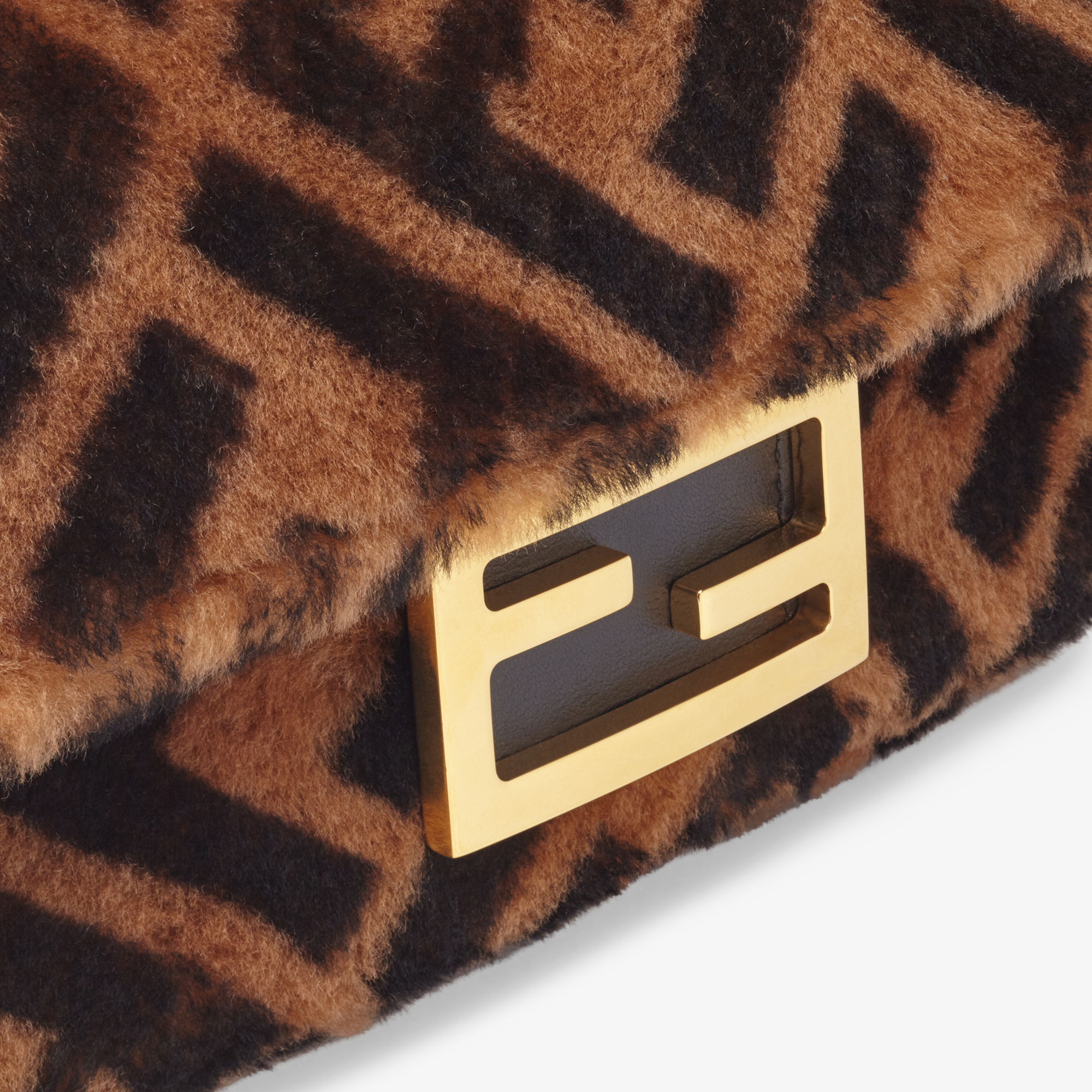 fendi mini baguette fur