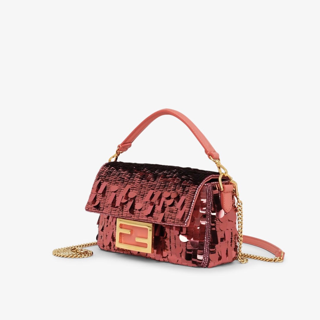 Fendi Pink Cheetah Mini Baguette main image 1