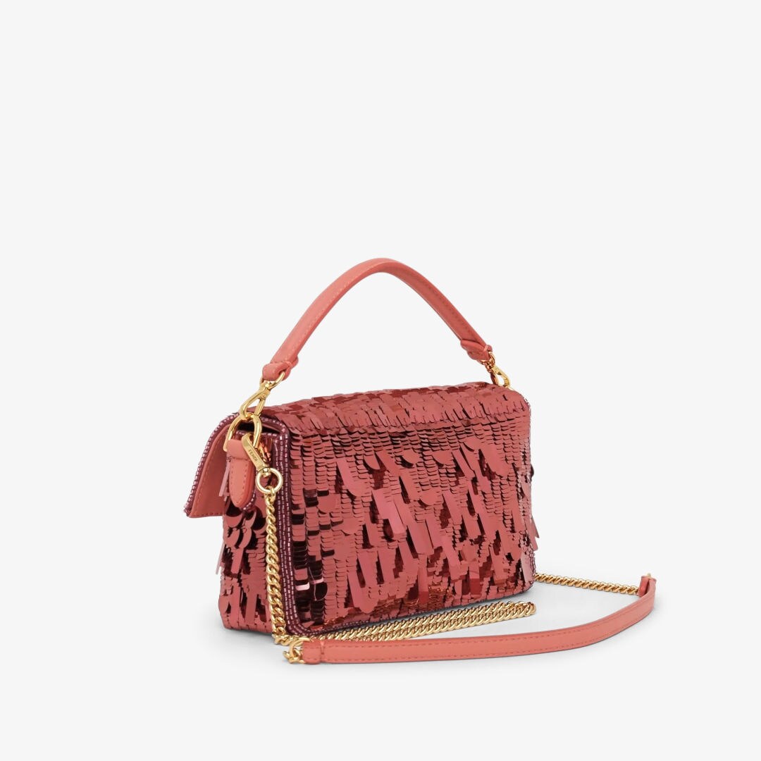 Fendi Pink Cheetah Rhinestone Baguette main image 1