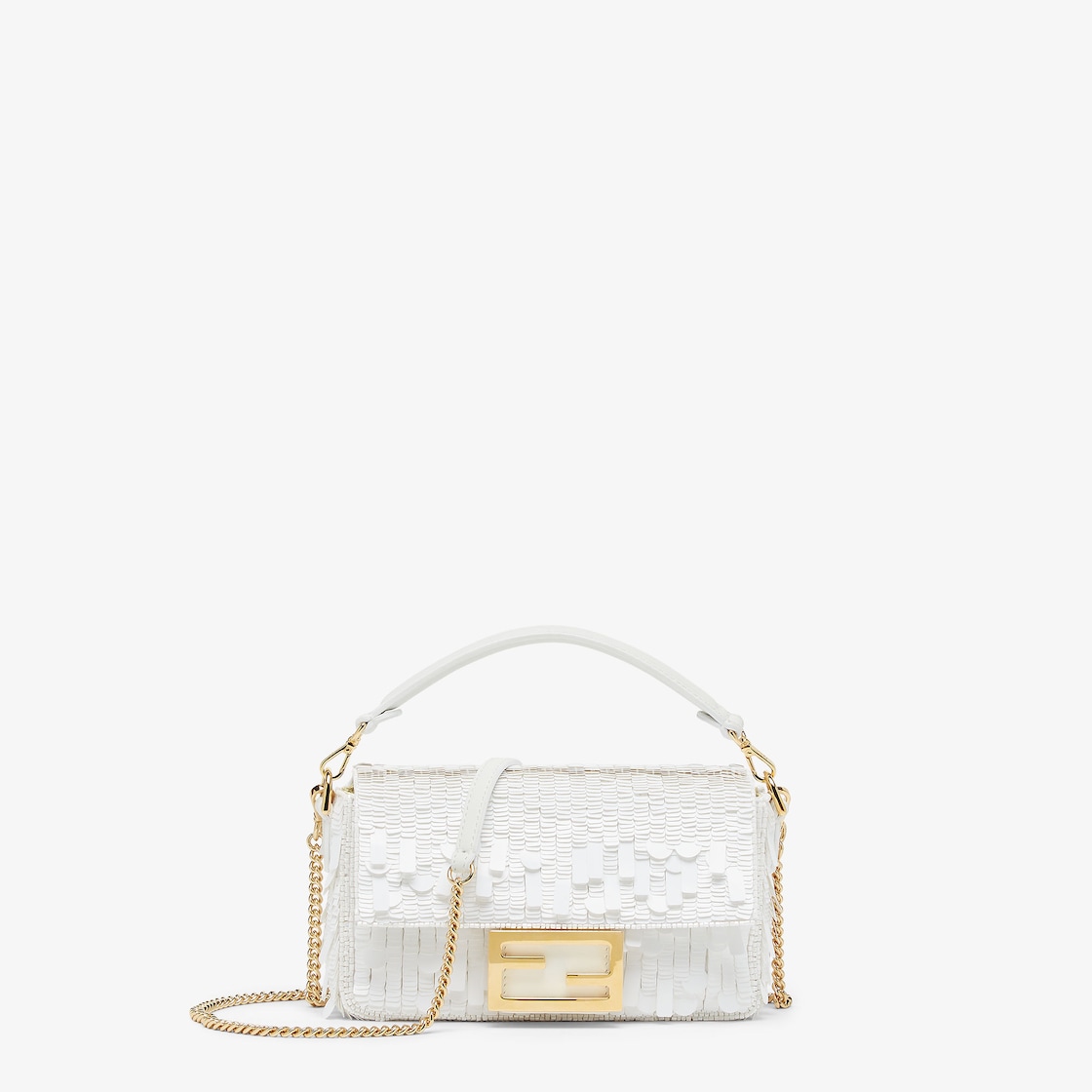 Fendi white store clear bag