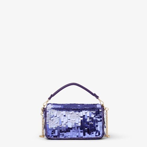Fendi Iconic small Baguette® bag hand-embroidered with purple | Thumbnail 3