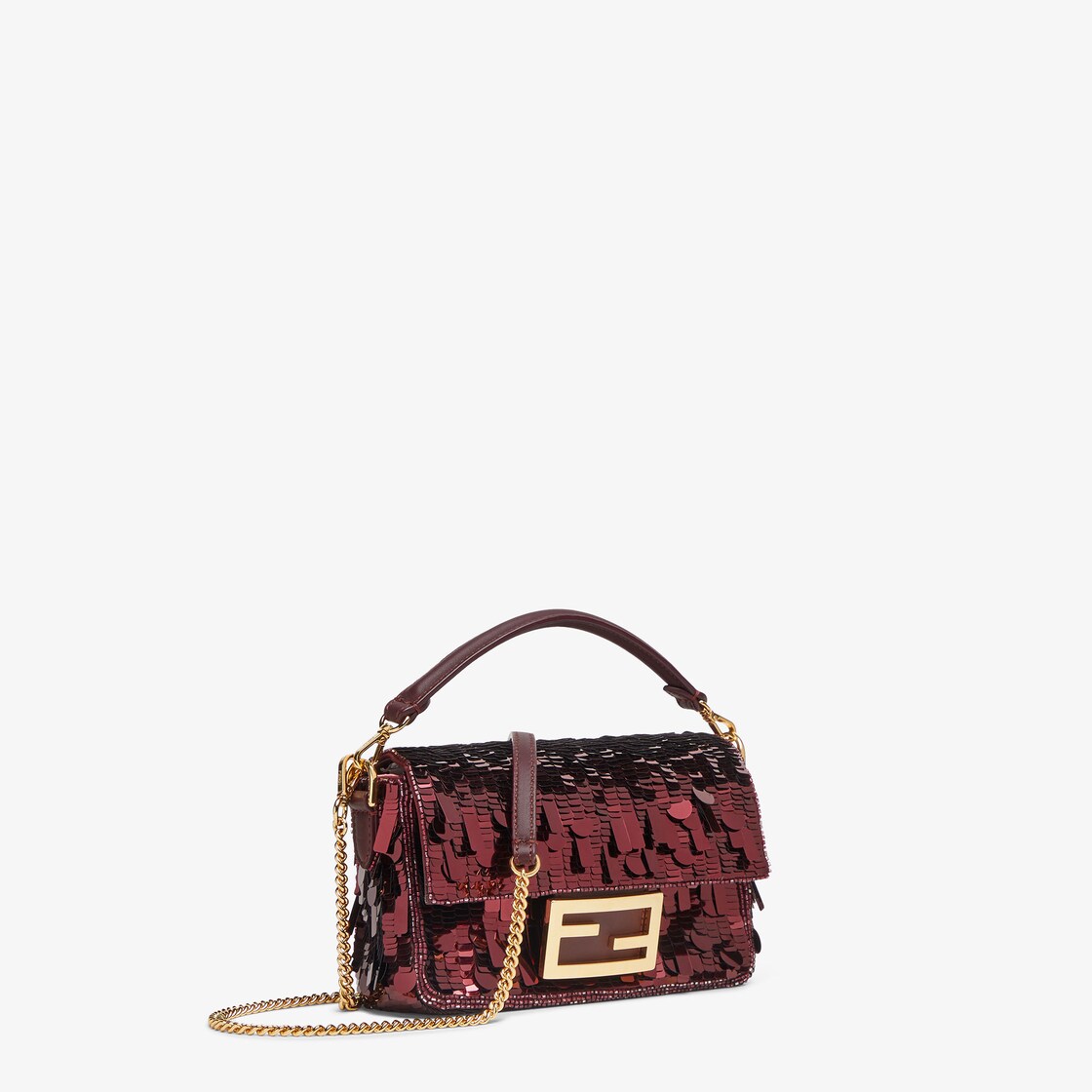 Fendi Sequin Micro Baguette - Gold Mini Bags, Handbags - FEN68790