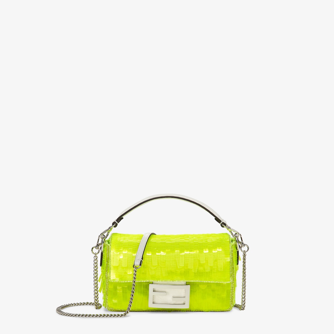 Fendi by Marc Jacobs Baguette Mini Elaphe and Neon Yellow Sequin Bag in  Leather/Sequins with Palladium-tone - US