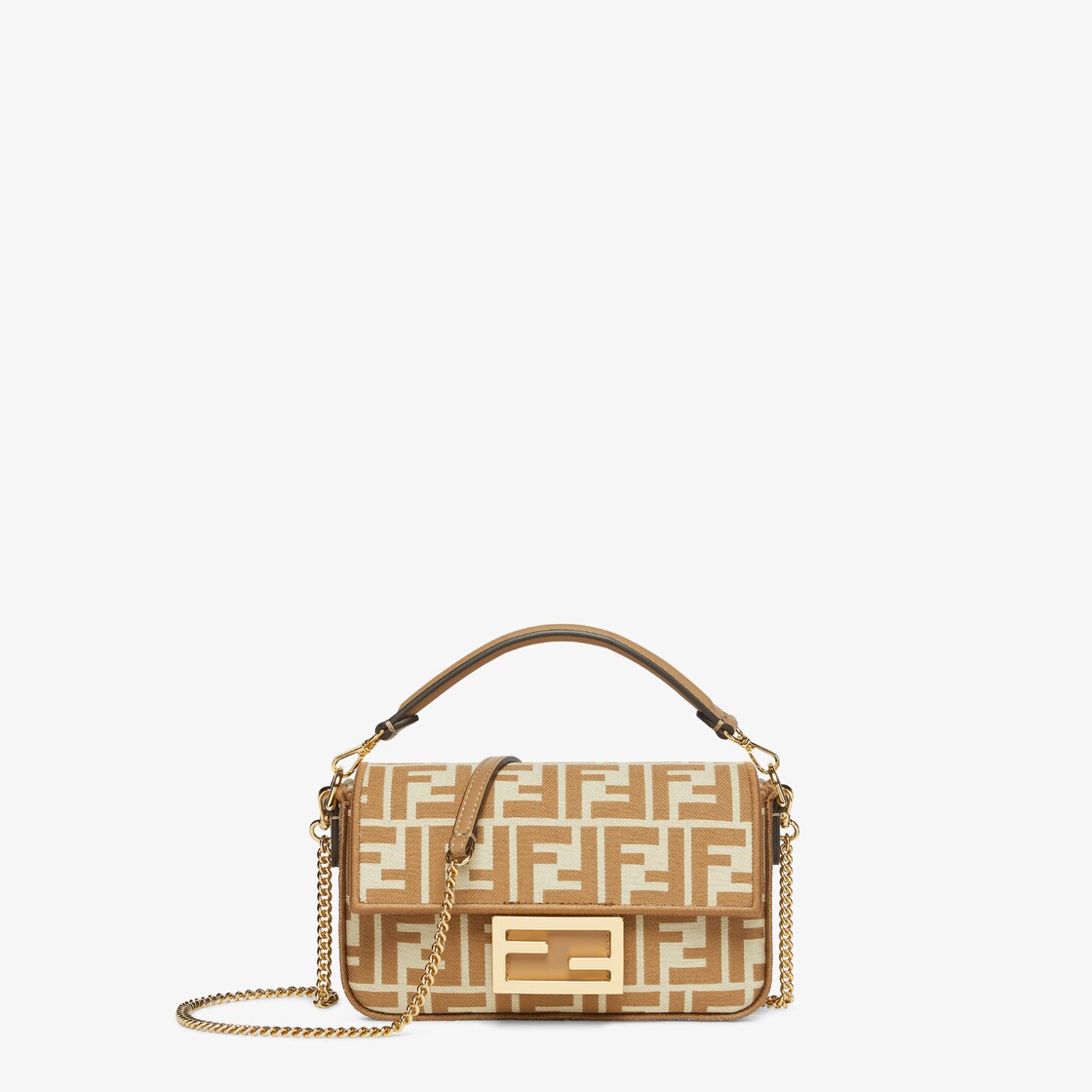 バゲット スモール - ベージュFFジャカードファブリック バッグ | Fendi