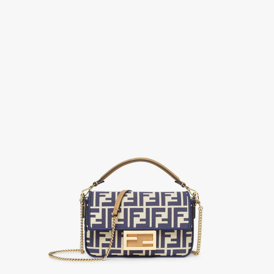 バゲット スモール - ブルーFFジャカードファブリック バッグ | Fendi