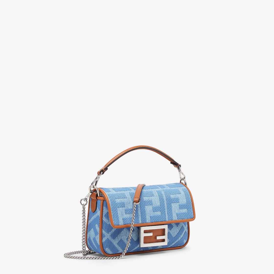 Fendi Denim Mini Baguette Shoulder Bag (SHF-19915) – LuxeDH