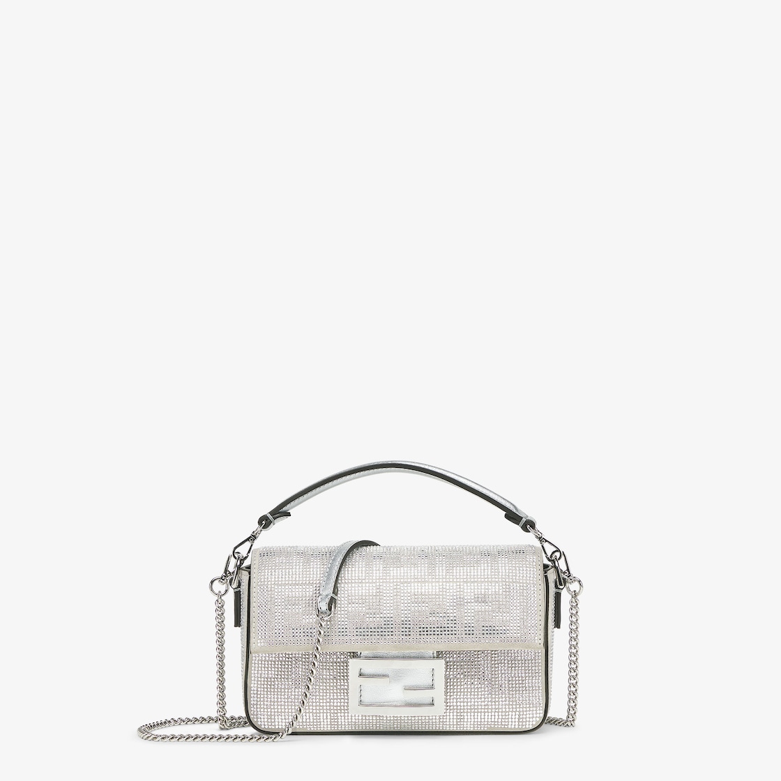 バゲット ミニ スパンコールまたはクリスタル シルバー | Fendi バゲット ミニ スパンコールまたはクリスタル シルバー | Fendi