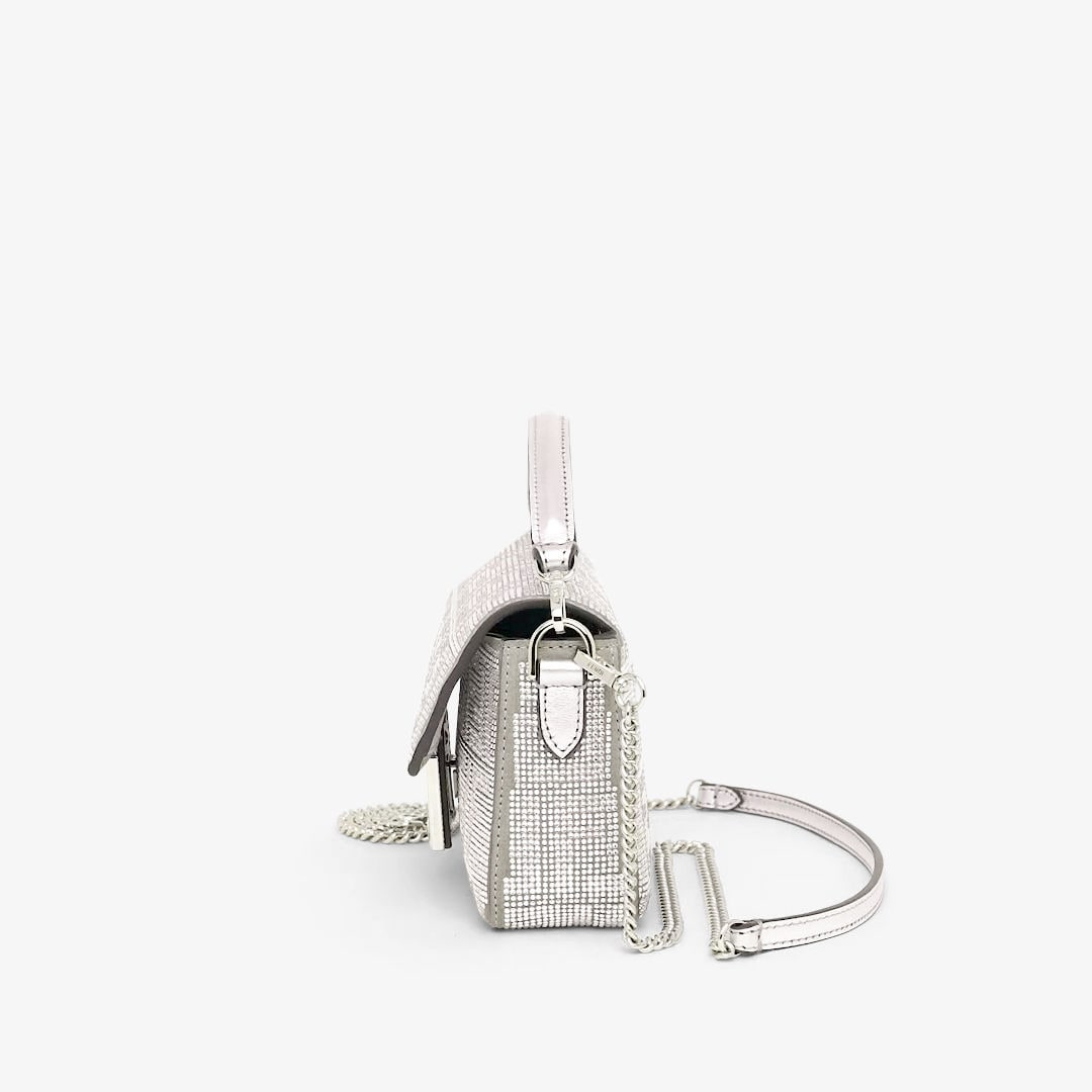 バゲット ミニ スパンコールまたはクリスタル シルバー | Fendi バゲット ミニ スパンコールまたはクリスタル シルバー | Fendi