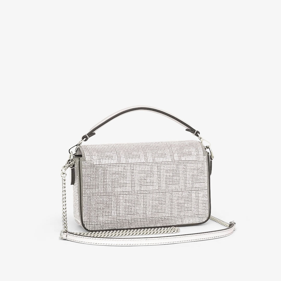 バゲット ミニ スパンコールまたはクリスタル シルバー | Fendi バゲット ミニ スパンコールまたはクリスタル シルバー | Fendi