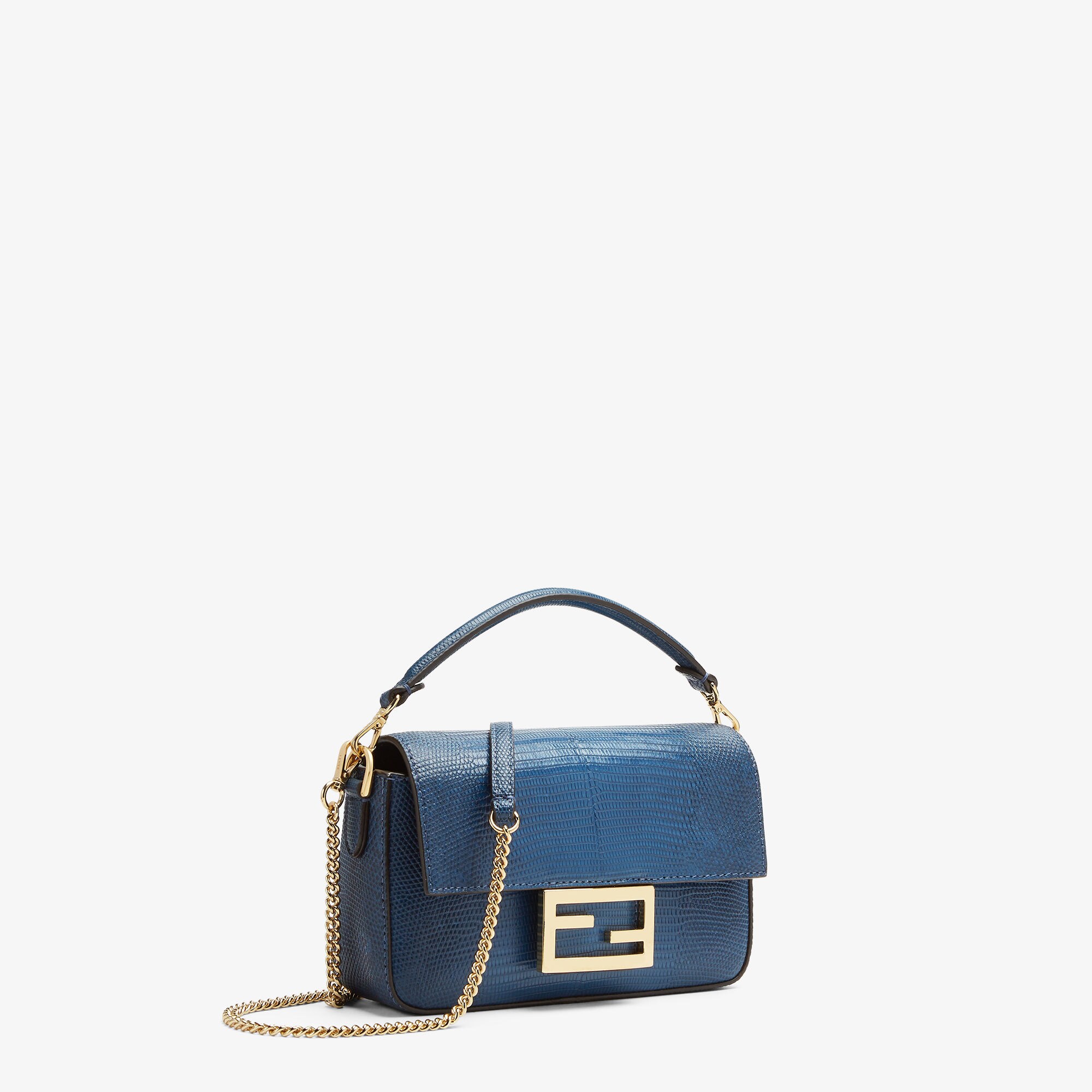 Baguette Mini Precious Skin Blue | Fendi